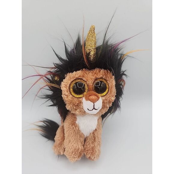 TY Beanie Boos " Ramsey "6" Tall Unicorn Gold Horn & Glitter Eyes NWOT '2021 - Picture 1 of 3